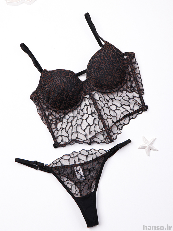 1 ست شورت و برالت کاپدار فنردار توری Bereta برتا کد 6080PLN