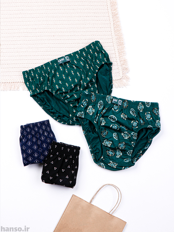 4 شورت مردانه اسلیپ نخی کمر لیفهای آداک Adak طرحدار کد 196