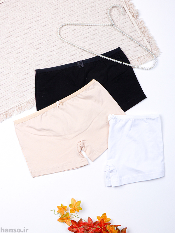 1 شورت زنانه پادار نخی روژان Rojan کد 5582