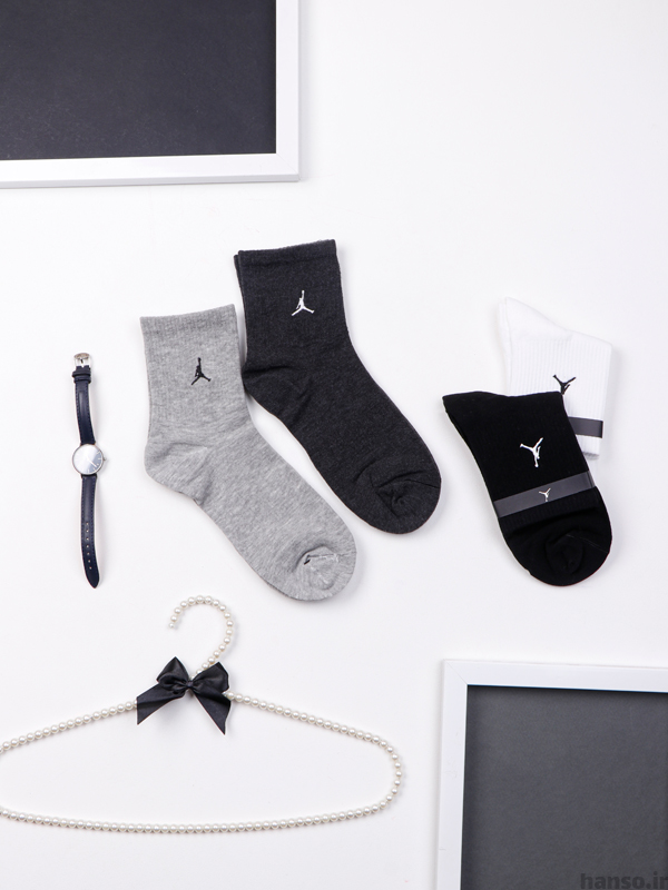 3 جوراب نیم ساق نخی جردن JORDAN کد 5009