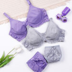 ست شورت و سوتین پرسی نخ و دانتل فنردار ایزابلا کد 0170