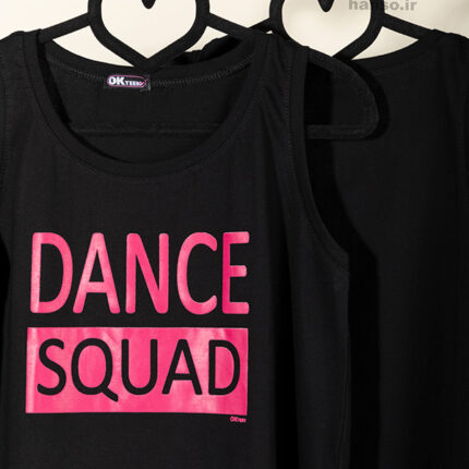 ست تاپ شلوارک نخی زنانه طرح dance squad کد 4207 (6 رنگ)