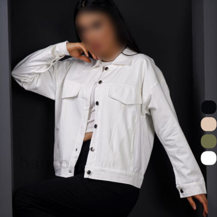 کت کتان زنانه جیب درز دار کد 4386 (4 رنگ)