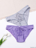 ست شورت و سوتین پرسی نخ و دانتل فنردار ایزابلا کد 0170