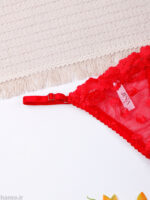 ست شورت و سوتین فنردار توری ژینا Jina قرمز کد 1148