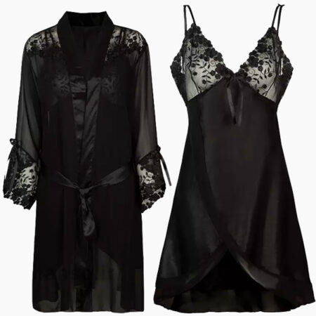 لباس خواب زنانه حریر دو تکه ان بی بی NBB کد 3820