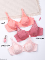 سوتین پرسی نخی شیشه‌ای فنردار ایزابلا کد 065