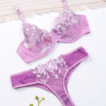 ست شورت و سوتین توری فنردار TRT تیریتی کد 1508