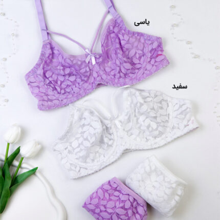 ست شورت و سوتین توری فنردار ژوبین کد 1369