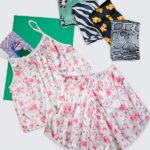 لباس خواب ساتن زنانه ست تاپ و شلوارک کد 5404