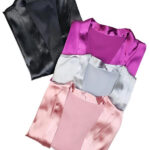 لباس خواب ساتن زنانه روبدوشامبر اما EMA کد 3532