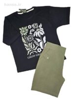ست تیشرت و شلوارک طرح گل آفر Offer کد 5423