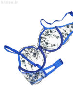 ست شورت و سوتین توری فنردار نوشه پوش کد 889 - طرح 03