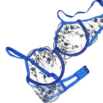 ست شورت و سوتین توری فنردار نوشه پوش کد 889 - طرح 03