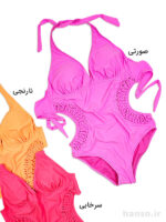 مایو زنانه یک تکه کاپدار (کاپ ثابت) بدون فنر کد 5452