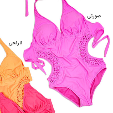 مایو زنانه یک تکه کاپدار (کاپ ثابت) بدون فنر کد 5452