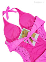 مایو زنانه یک تکه کاپدار (کاپ ثابت) بدون فنر کد 5452