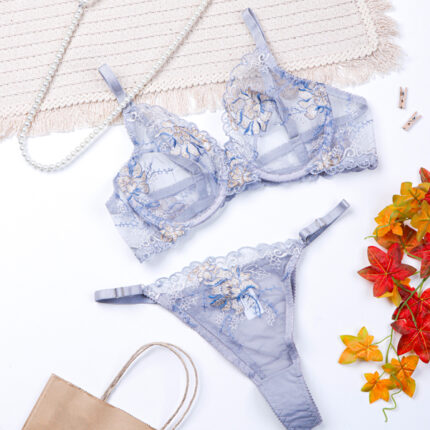 ست شورت و سوتین فنردار توری ژینا Jina فیلی کد 1600