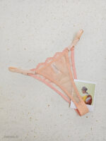 ست بند جوراب و شورت و سوتین توری ژینا Jina فنردار گلبهی کد 1300