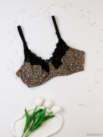 ست شورت و سوتین فنردار ژوبین پلنگی کد 1345