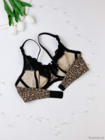 ست شورت و سوتین فنردار ژوبین پلنگی کد 1345