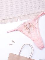 ست شورت و سوتین فنردار توری ژینا Jina بژ کد 1600