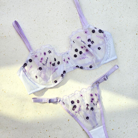 ست شورت و سوتین توری فنردار نوشه پوش کد 889 - طرح 10