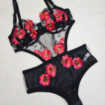 بادی فانتزی فنردار توری نوشه پوش کد 900 - طرح 05