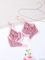 ست شورت و سوتین فنردار تور و مخمل ژوبین کد 3047