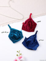 ست شورت و سوتین فنردار تور و مخمل ژوبین کد 3047