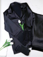 لباس خواب ساتن زنانه ست بلوز و شلوار اما EMA کد 4040