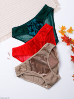 ست شورت و سوتین فنردار گیپور و مخمل ژوبین کد 2035