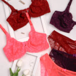 ست شورت و سوتین فنردار گیپور روژان Rojan کد 011