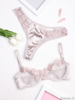 ست شورت و سوتین تور و ساتن فنردار ژینا Jina طوسی کد 2025