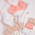 ست شورت و سوتین فنردار گیپور روژان Rojan کد 490