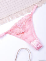 ست شورت و سوتین فنردار توری ژینا Jina صورتی کد 1248