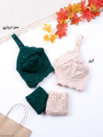 ست شورت و سوتین گیپور بدون فنر ژوبین کد 2034