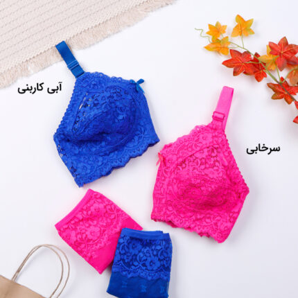 ست شورت و سوتین گیپور بدون فنر ژوبین کد 2034