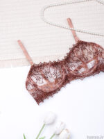 ست بند جوراب و شورت و سوتین چهار تیکه فنردار توری Bereta برتا کد 4141BR