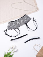 ست بند جوراب و شورت و سوتین چهار تیکه فنردار توری Bereta برتا کد 4030W