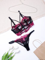 ست شورت و سوتین نیمه بلند فنردار توری Bereta برتا کد 2511EB