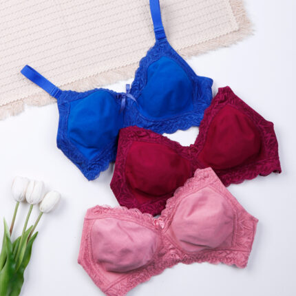 سوتین پرسی نخ و دانتل بدون فنر ایزابلا کد 0155