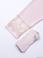 لباس خواب ساتن زنانه سه تکه کاپدار اما EMA کد 5384