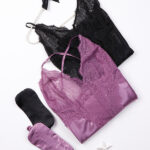 لباس خواب زنانه ساتن و گیپور نورتکس NURTEKS کد 7136