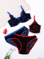 ست شورت و سوتین گیپور فنردار ژوبین کد 1016