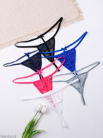 ست شورت و سوتین سه تیکه توری فنردار ژوبین کد 1368