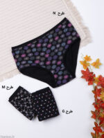 شورت زنانه اسلیپ لاکرا فاق بلند طرحدار Adak آداک سایز L کد 138