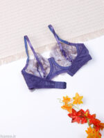 ست شورت و سوتین فنردار توری ژینا Jina بنفش کد 2005