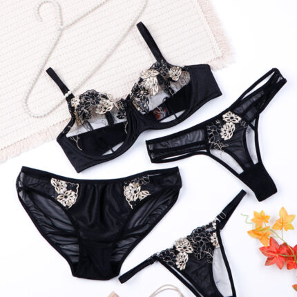 ست شورت و سوتین چهار تیکه فنردار آداک Adak طرح B کد 562