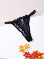 ست شورت و سوتین فنردار توری ژینا Jina مشکی کد 5533